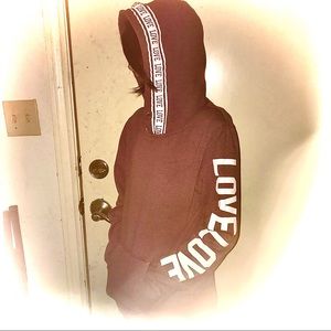 Thick Burgundy Love Hoodie